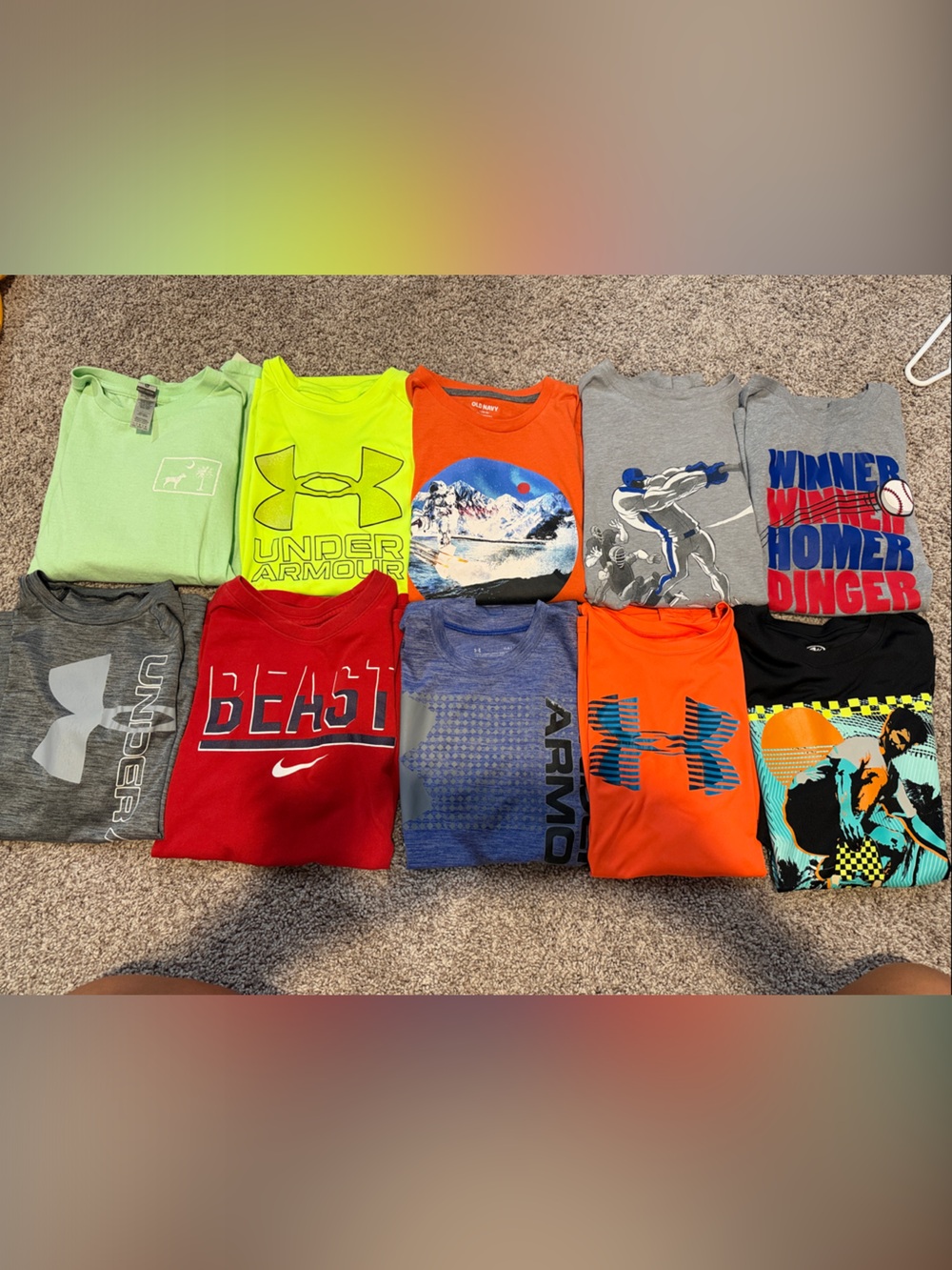 Under Armour Boys' Assorted Performance Crew Neck Tee - Neon Yellow